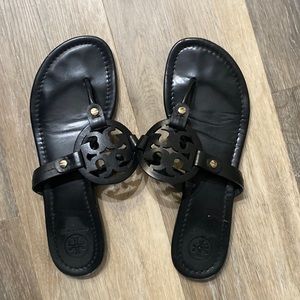 Tory Burch Black Miller Sandals Size 8.5